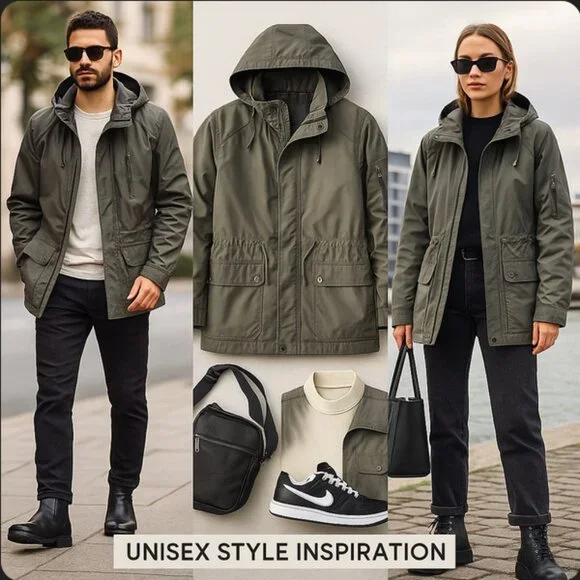 Rare Boeing Collectible Unisex Hooded Parka Jacket | Metallic Green-Bronze XL - Picture 2 of 15